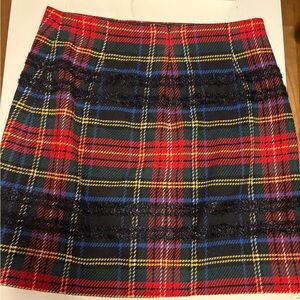 J Crew Plaid Holiday Skirt